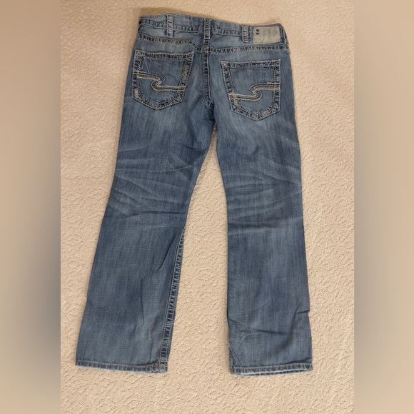 Men’s Silver Jeans Co Zac Relaxed Straight Leg Jeans - Picture 7 of 10